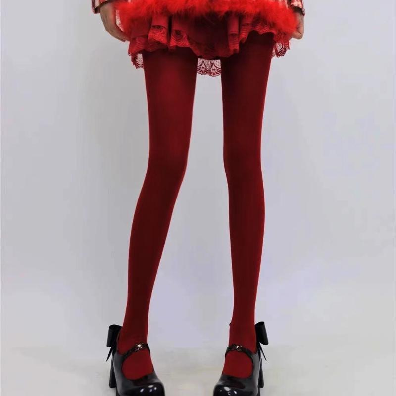 Female Tights Candy Color Velvet 100D High Elasticity Pantyhose Spring Autumn Plus Size Seamless Stockings Long Scoks Women Girl
