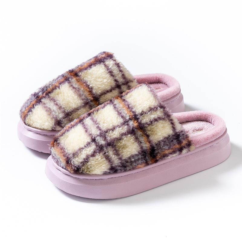 New Cotton Slippers Autumn and Winter Warm Shoes Indoor Home Couple Non-slip Plush Cotton Shoes