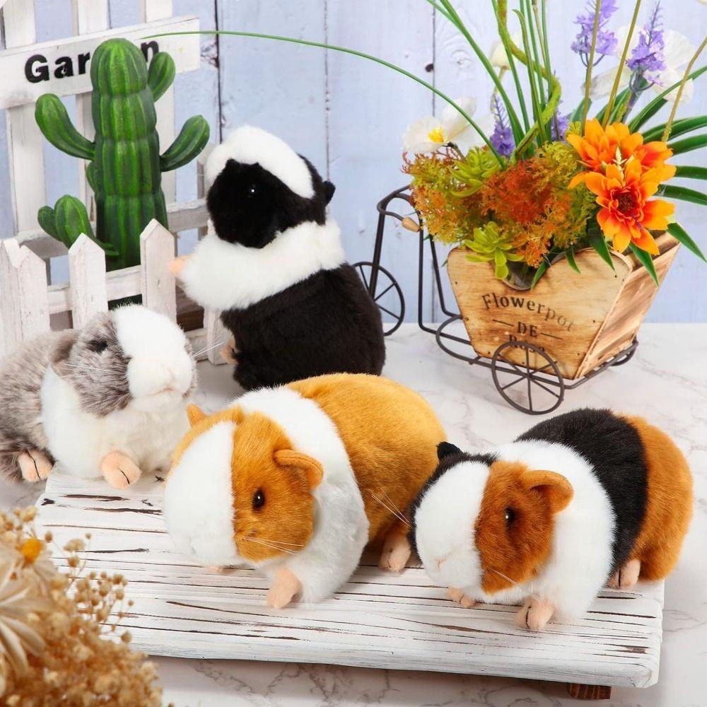 Cute Dolls Guinea Pig Stuffed Simulation Hamster Doll Cartoon Plush Mouse Dolls  Room Decor