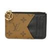 Used 12564 Card Case Porte Carte Romy M81912 7943 Current LV Circle RFID IC Chip Monogram Reverse Brown Unisex from