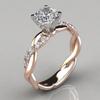 Plated Two-Tone Princess Square Diamond Engagement Ring for Women