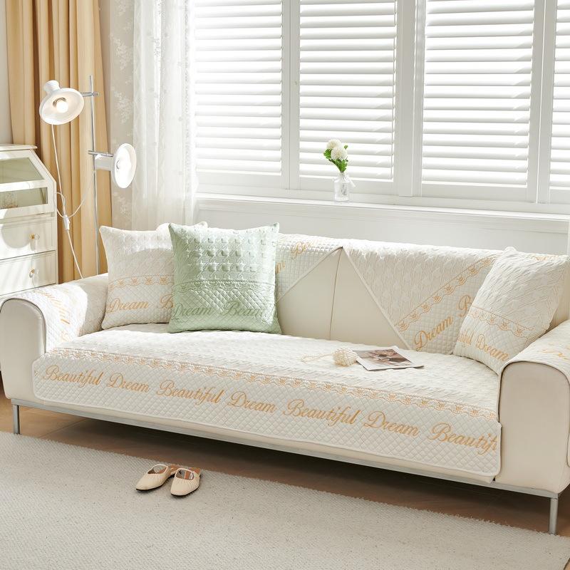 Sofa Cushion Four Seasons Universal Living Room Leather Sofa Cover Non-Slip Cushion Cover Cloth