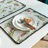 Washable Cotton Linen Dining Pads 12 x 18 Inch Easy Care for Home Kitchen Restaurant Decor Placemats