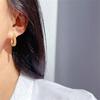 Simple French Square Alloy Earrings Gold Color Geometric Shape Drop Earring For Women Trendy Party Jewelry Gift