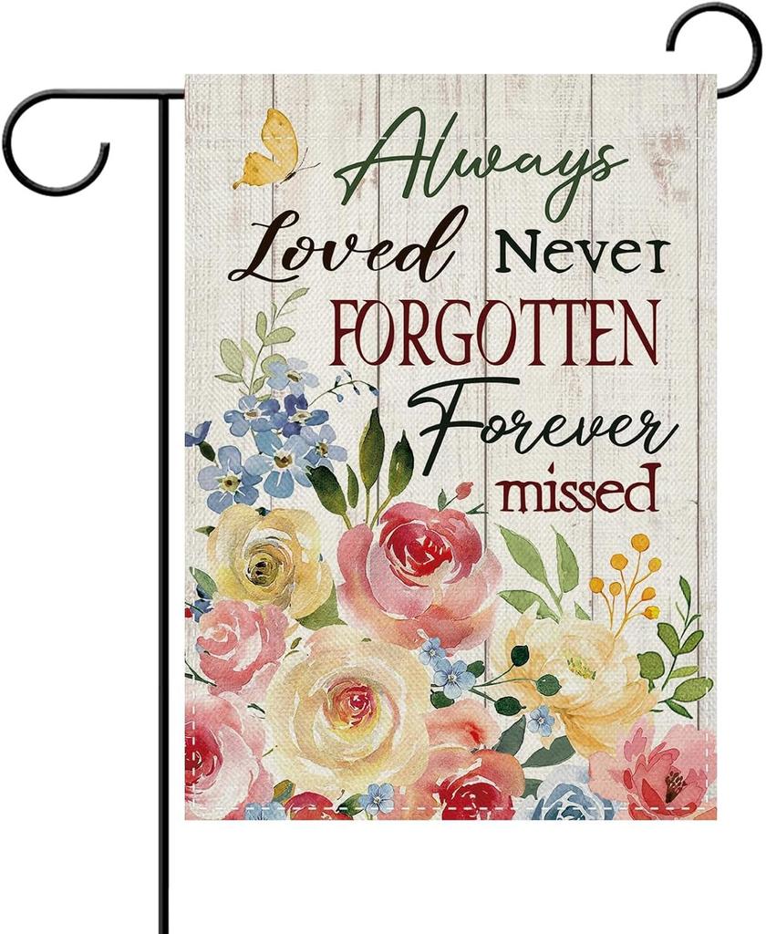 Dyrenson Rose Ower Memorial Garden Ag, Always Loved Never Forgotten Oral Cemetery Yard Outside Home Decoration Sympath