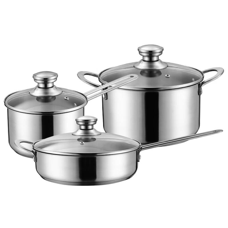 Odin Zhuoer Health Series 3-Piece Stainless Steel Cookware Set