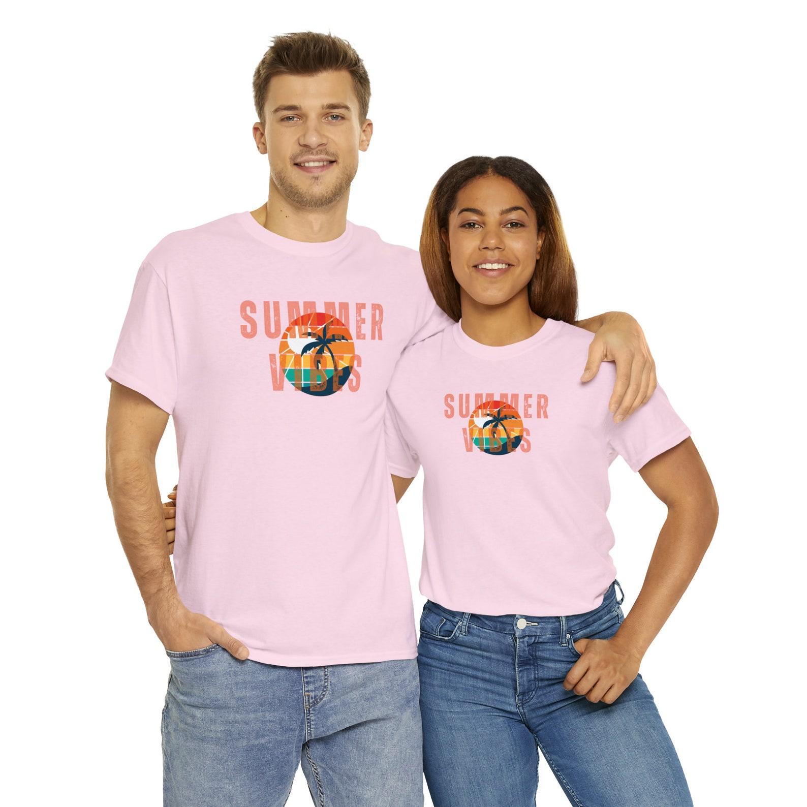 Summer Vibes Graphic T-Shirt, Beach Pool Day Tee 3XL