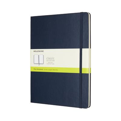 Moleskine Notebook Classic Notebook Hardcover Plain XL Size Wide X 25cm Sapphire Blue QP092B20 (19cm Long)