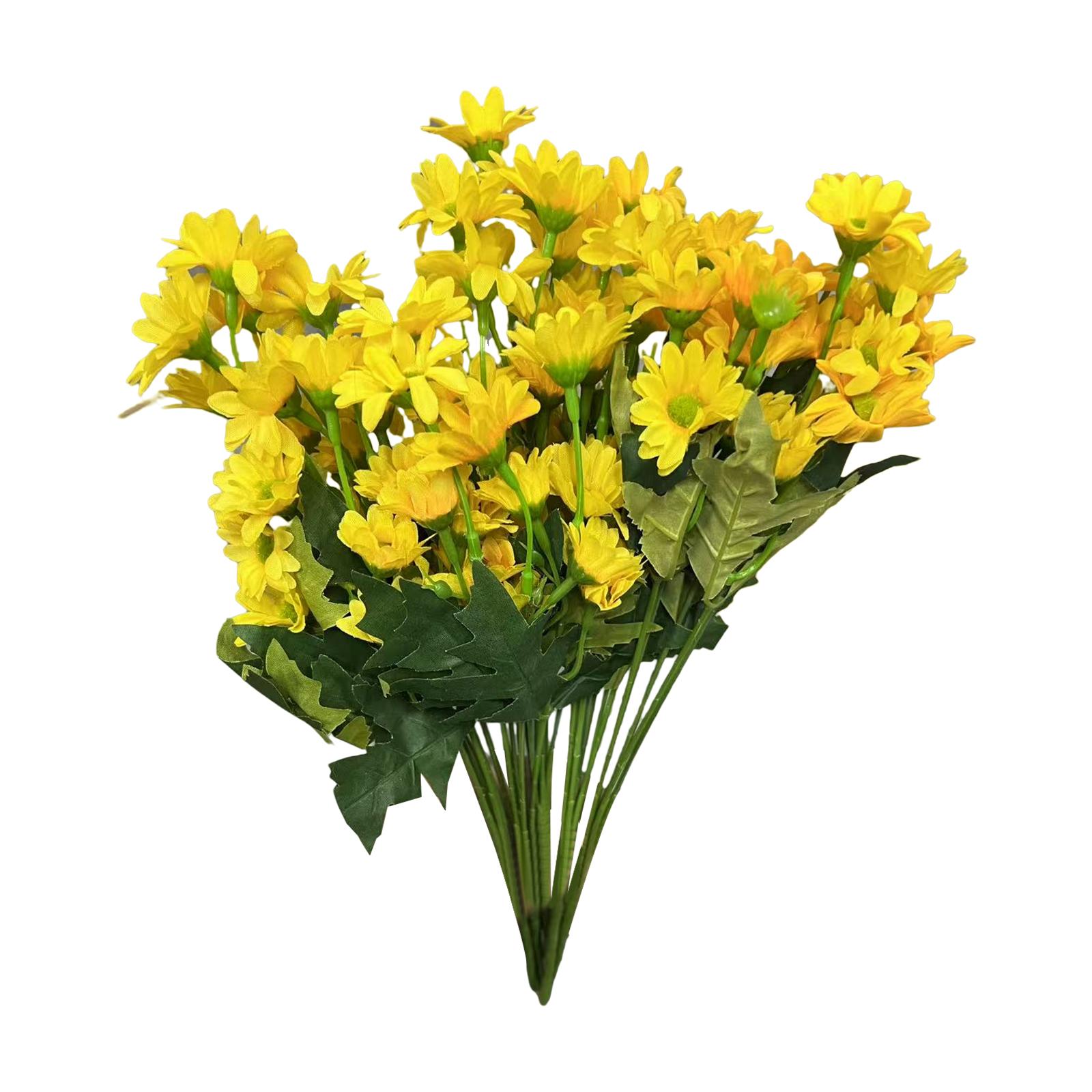 Реалистичные искусственные хризантемы, искусственные ромашки, осенние цветы, ромашки с листьями эвкалипта, яркие, для дома и улицы