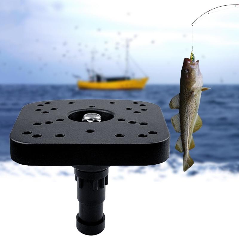 Marine Electronic Fish Finder Mount Plate Boats Fish Finder Mount Bracket Fish Finder Mount Base, 360 Degree Adjustable
