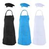 Kitchen Apron Set for Adults, Adjustable Size Apron Baking DIY Hat Protects Against Stains In Kitchen