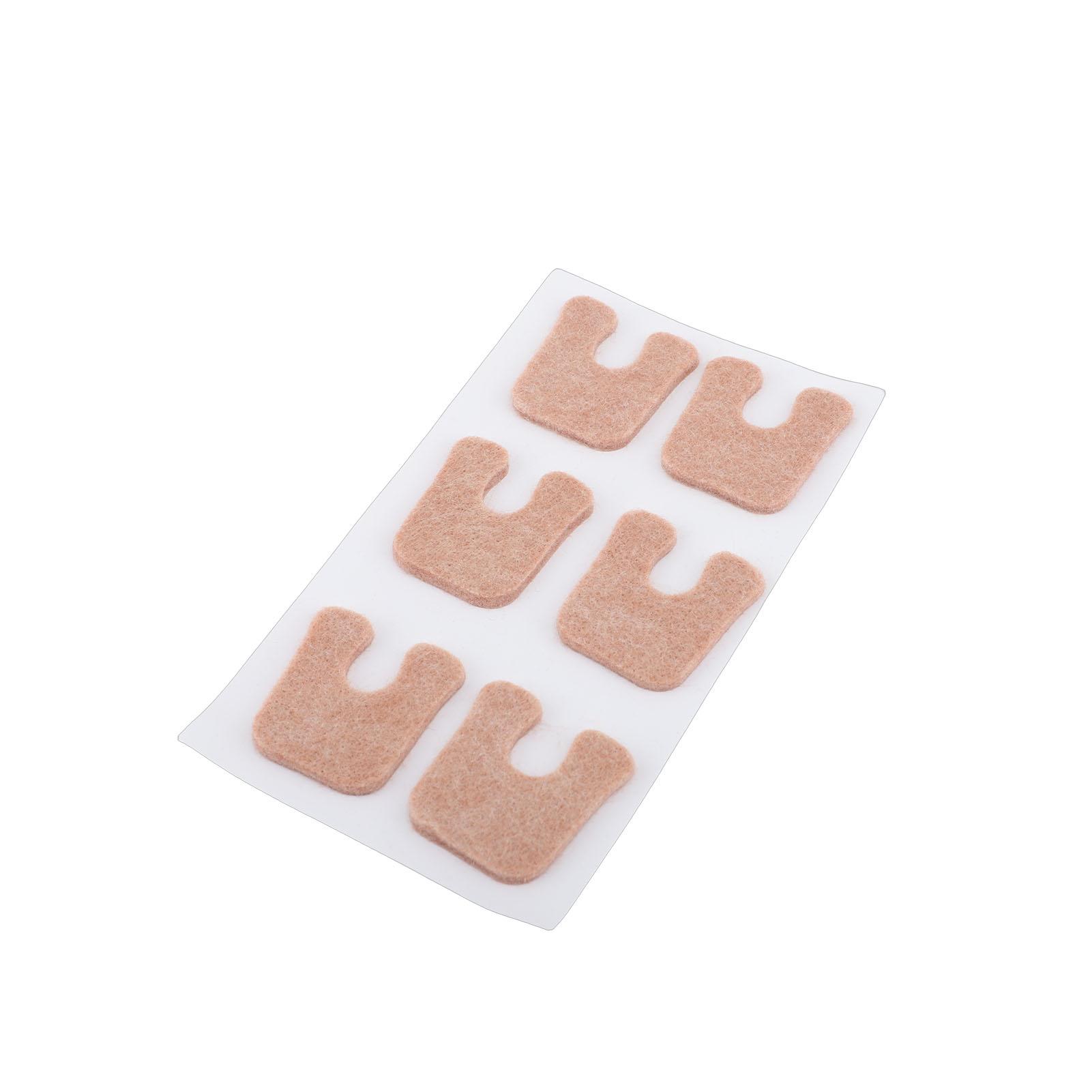 

60Pcs Callus Pad U Shaped Cushions for Balls of Feet Soft Felt Corn Pad Reduce Friction Pressure 1 4in Thickness