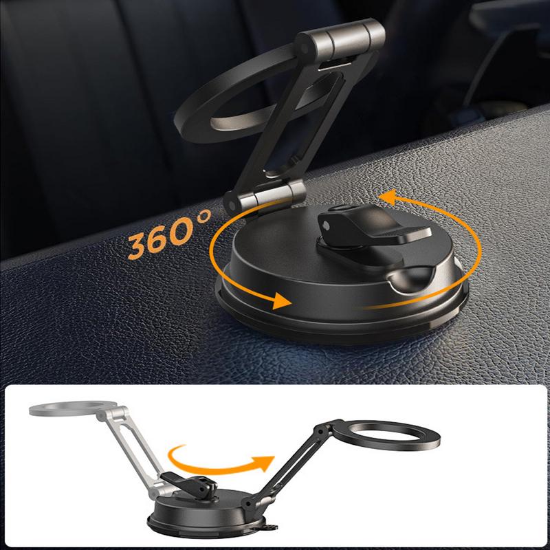 Magnetic Car Phone Holder Suction Cup Car Phone Stand Mount Foldable Car Bracket Accessories Rotating Smart Phone Support For