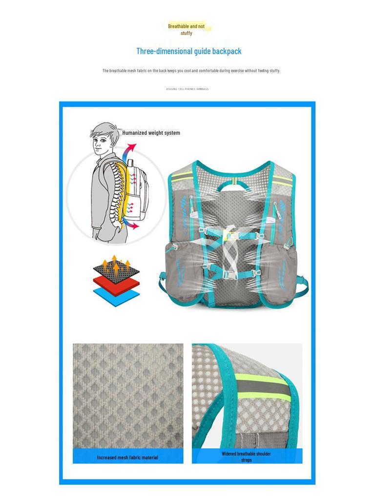 Lightweight Multifunctional Backpack for Cycling, Running, Hiking, and Mountaineering