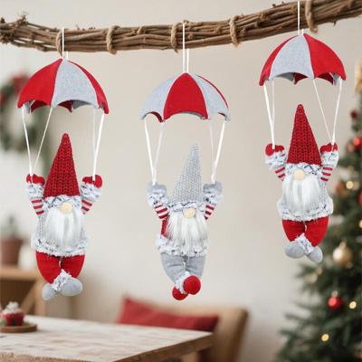 Faceless Parachuting Santa Claus Christmas Decoration for Malls and Stores