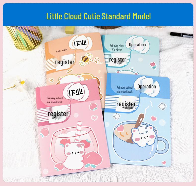 Elementary Homework Notebook for Grades 1-5: Cute Design for Girls