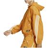 Adidas Striped Hooded Zip Jacket Women Jackets Yellow HA0813