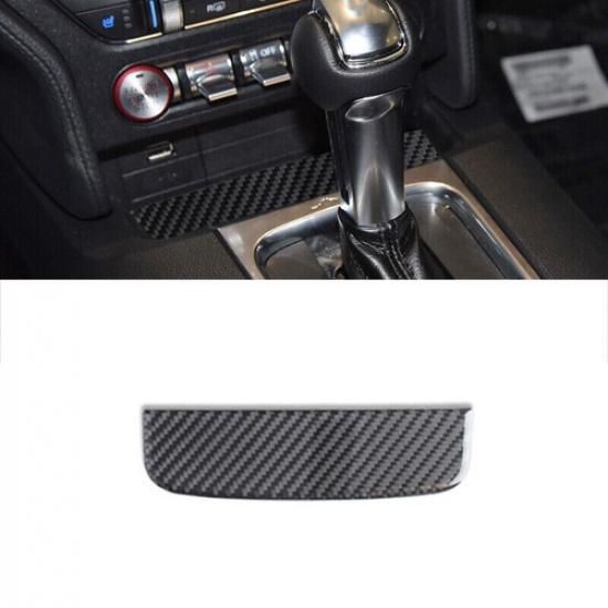 Luxury Carbon Fiber Front Center Storage Box Cover For Ford Mustang 2015-