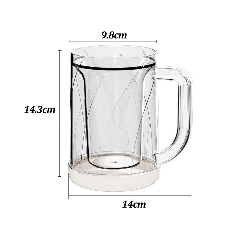 Beverage Coffee Ice Cups Reusable Interlayer Beer Chilled Ice Glass Cup   Refrigerator Cooling Freezer Drinks Mugs for Party Bar