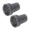 2pcs Crutch Feet Pads Wear Resistant Protective Round Foot Design 360 Degree Rotatable Thickened Rubber Canes Feet