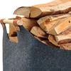 Firewood Bag with Wooden Handles Large Capacity Water Resistant Foldable Design Firewood Holder Portable Log Carrier Tote Bag