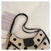 Women's 2026 Polka Dot One-Shoulder Crossbody Tote - Large Capacity, Korean Style, Fashionable Handbag for Commuting