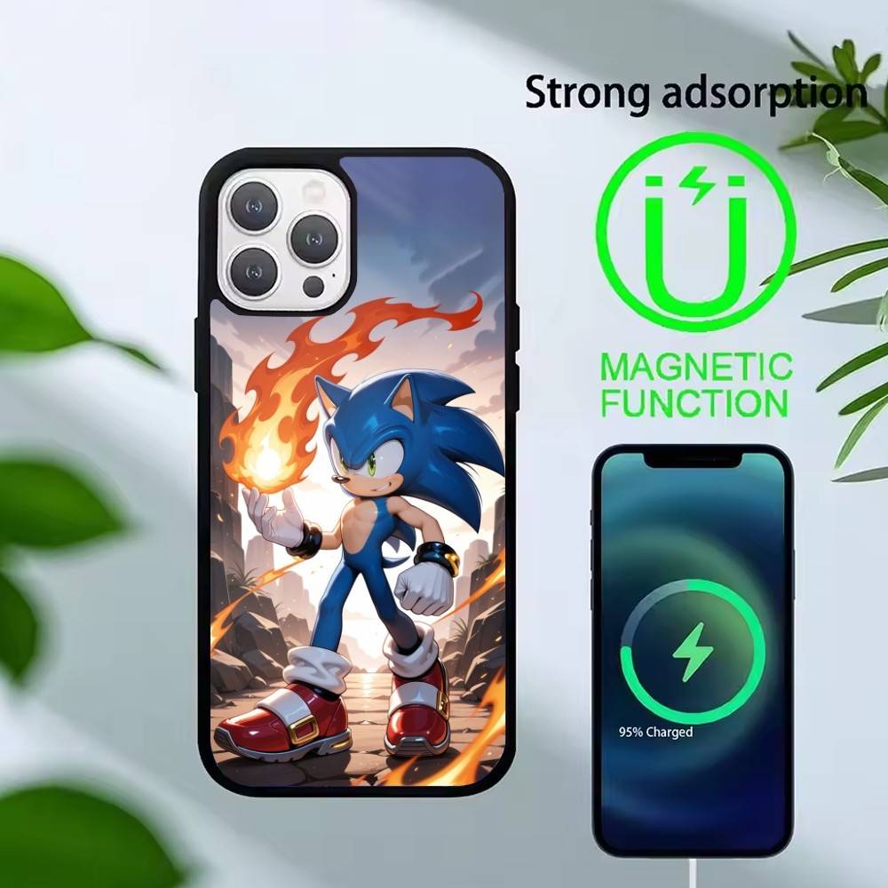 

Hedgehog Knuckles Phone Case For iPhone 14,16,15,13,17,12,Plus,Pro,Max Magnetic For Magsafe Frosted Cover iPhone13PROMAX