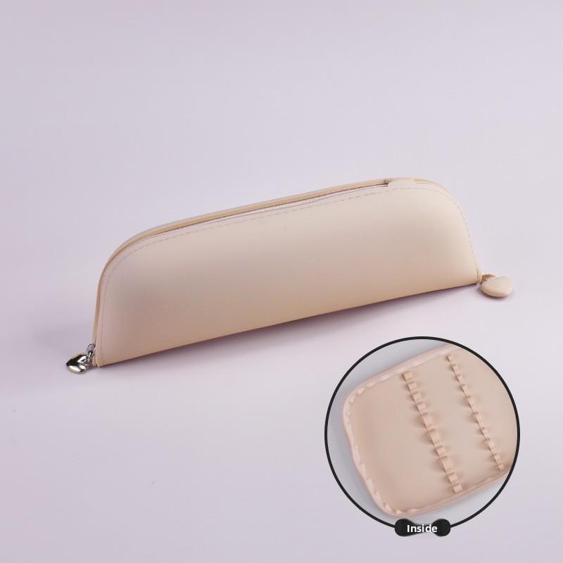 Silicone Makeup Brush Storage Bag with Zipper - Waterproof and Dust-proof for Storing Eyebrow Brush and Other Brushes When Traveling