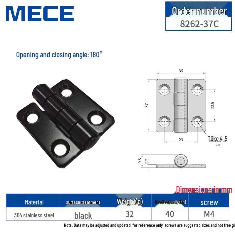 304 Stainless Steel Thickened Cabinet & Wooden Door Hinges