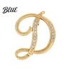 Strong Buckle Brooch English Letter with Sparkling Rhinestones Lightweight Thin