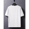 T-shirt casual da uomo a maniche corte, taglia europea, con grande lettera M e stampa a forma di cuore