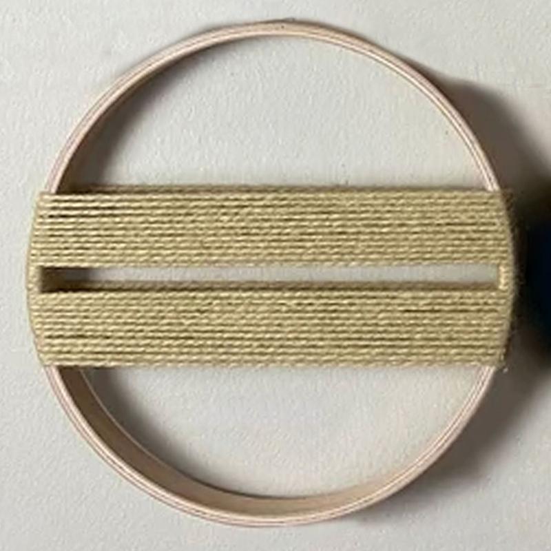 

1 шт. Бамбуковый круглый круглый гобелен ручной работы из дерева настенный ковер в стиле бохо 25 см бежевый