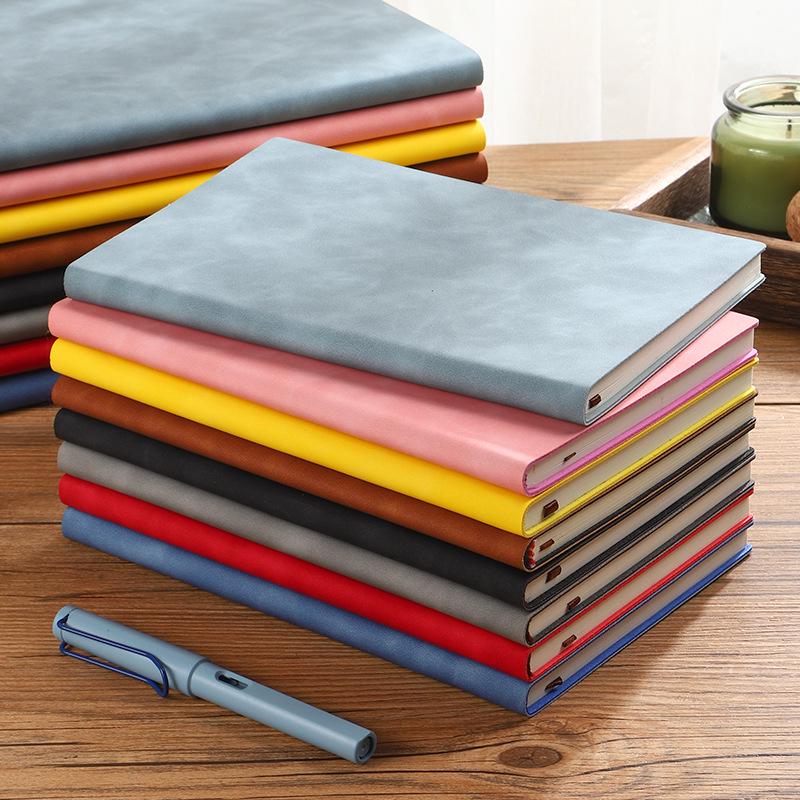 Lambskin Retro Business Notebook: Thick Soft Leather Diary