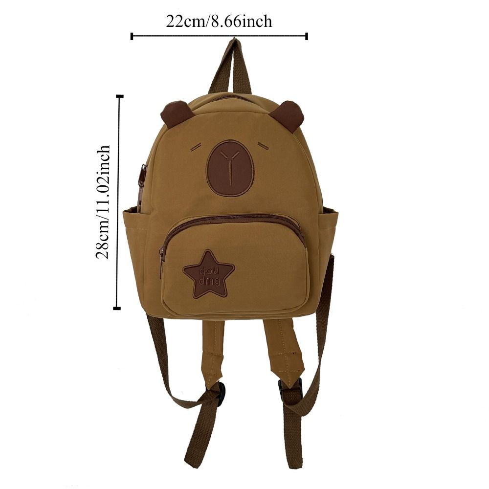 Animal Cartoon Capibala Backpack Cartoon Capybara Shoulders Bag  Daily Commute