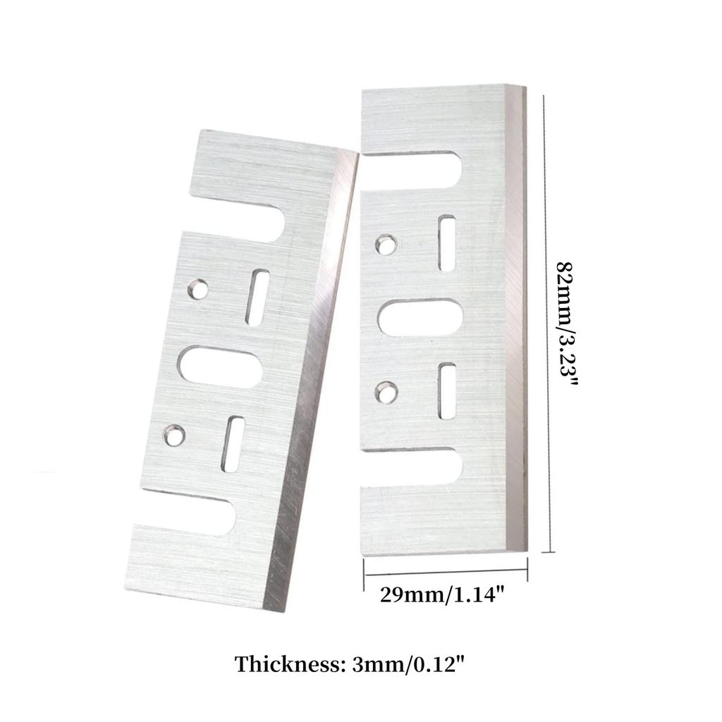 2 Stück 3-1/4 Hartmetallbestückte Hobelmesser 82mm Kompatibler Ersatz für Makita 1900B KP0800 HITACHI F20 DEWALT D26676 DW680