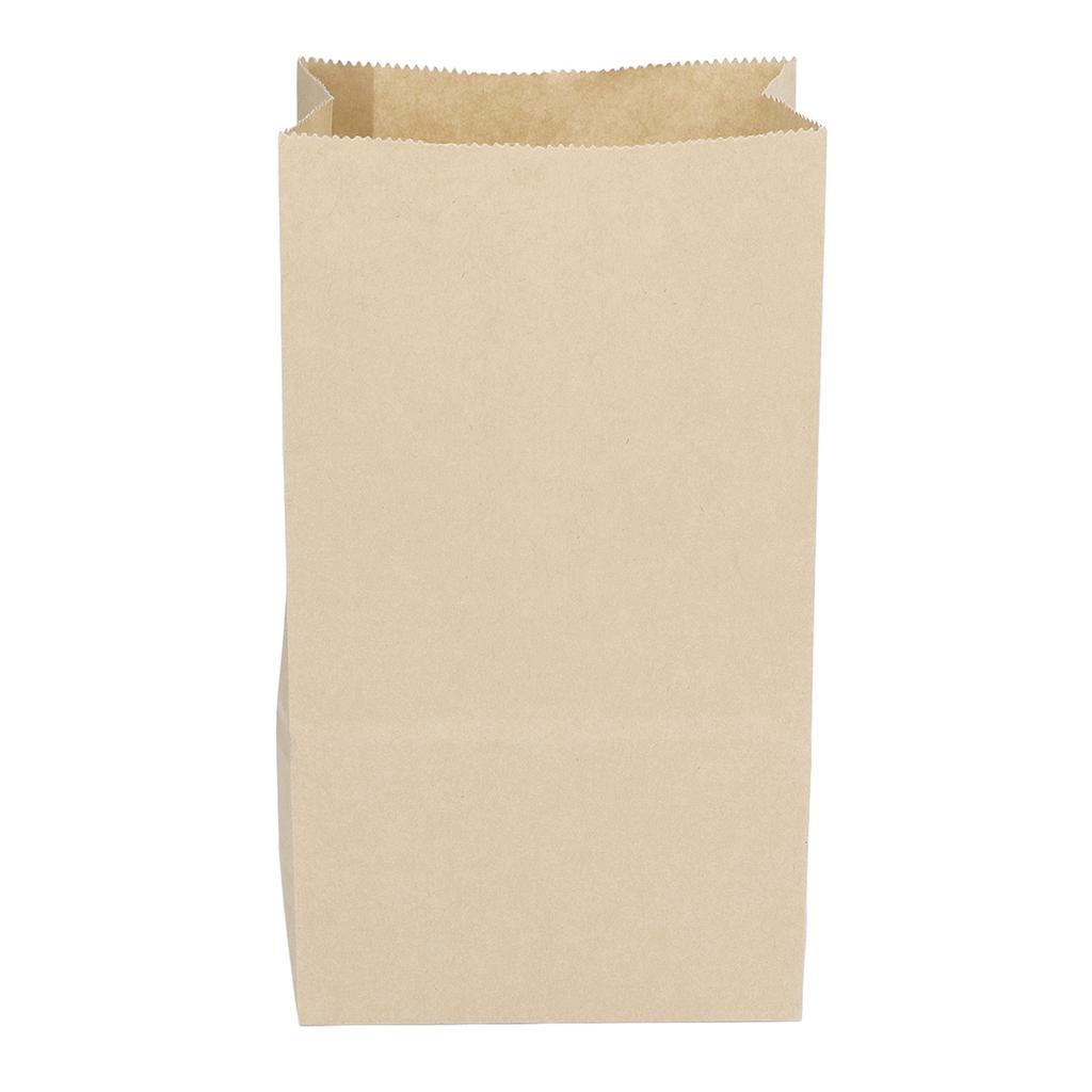 100 Pcs Kraft Paper Bag Food Grade Greaseproof Tear Resistant Disposable Brown Kraft Paper Grocery Bag