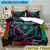 3pcs Custom Name Jager-meister Spirit Drink Bedding Set Includes 1 Duvet Cover & 2 Pillowcases for All Seasons Dormitory Home Decor Christmas gifts