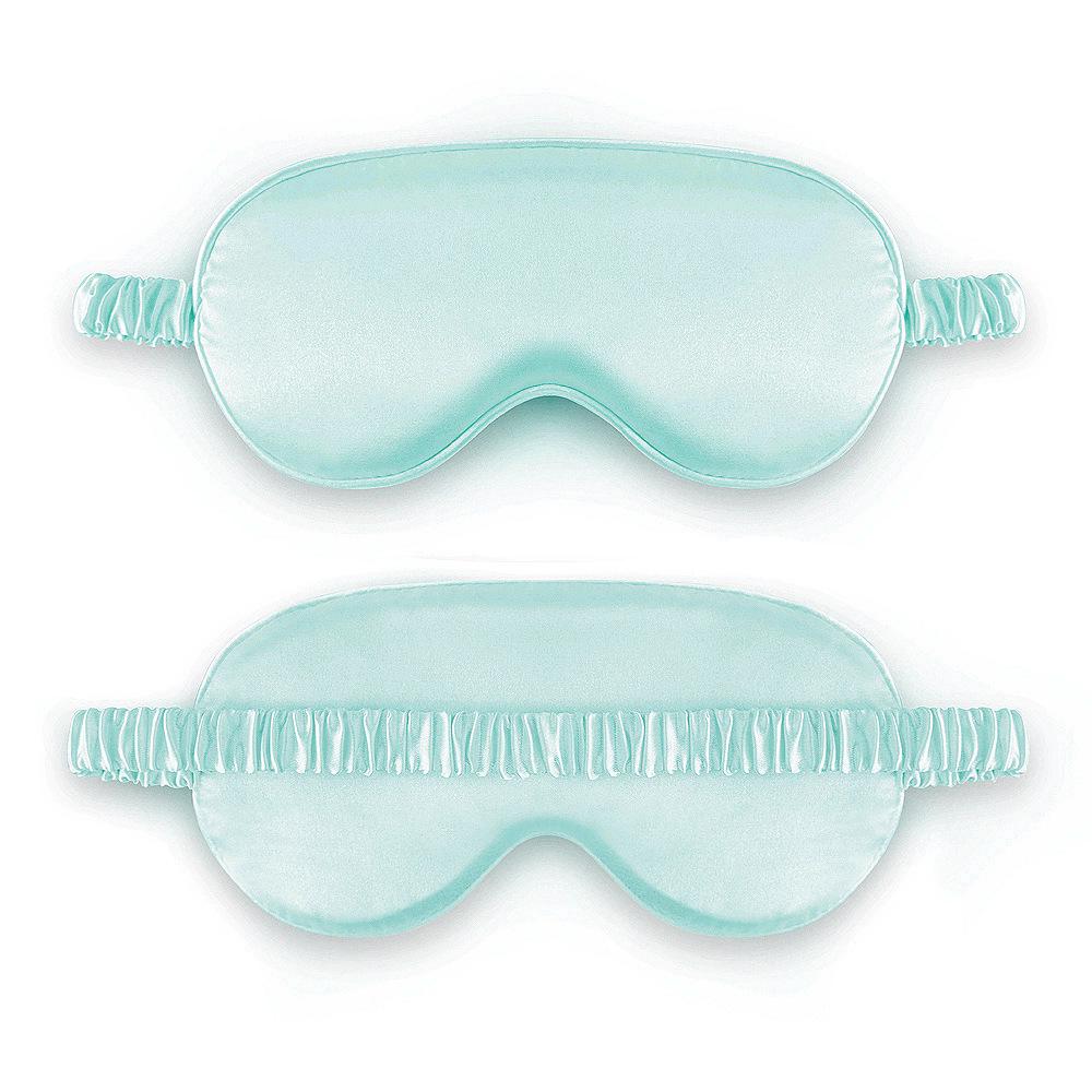 Double-Sided Imitation Silk Sleep Eye Mask with Printed Logo & Elastic Band - Breathable & Light-Blocking