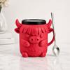 Cow Ice Cream Cup Holder Stand - Novelty Cup Rack for Kitchen Counter Storage
