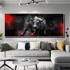 Gold Lips Charging Stock Market Bull Wall Street Canvas Paintings Prints and Posters Wall Art Picture for Living Room Home Decor No Frame