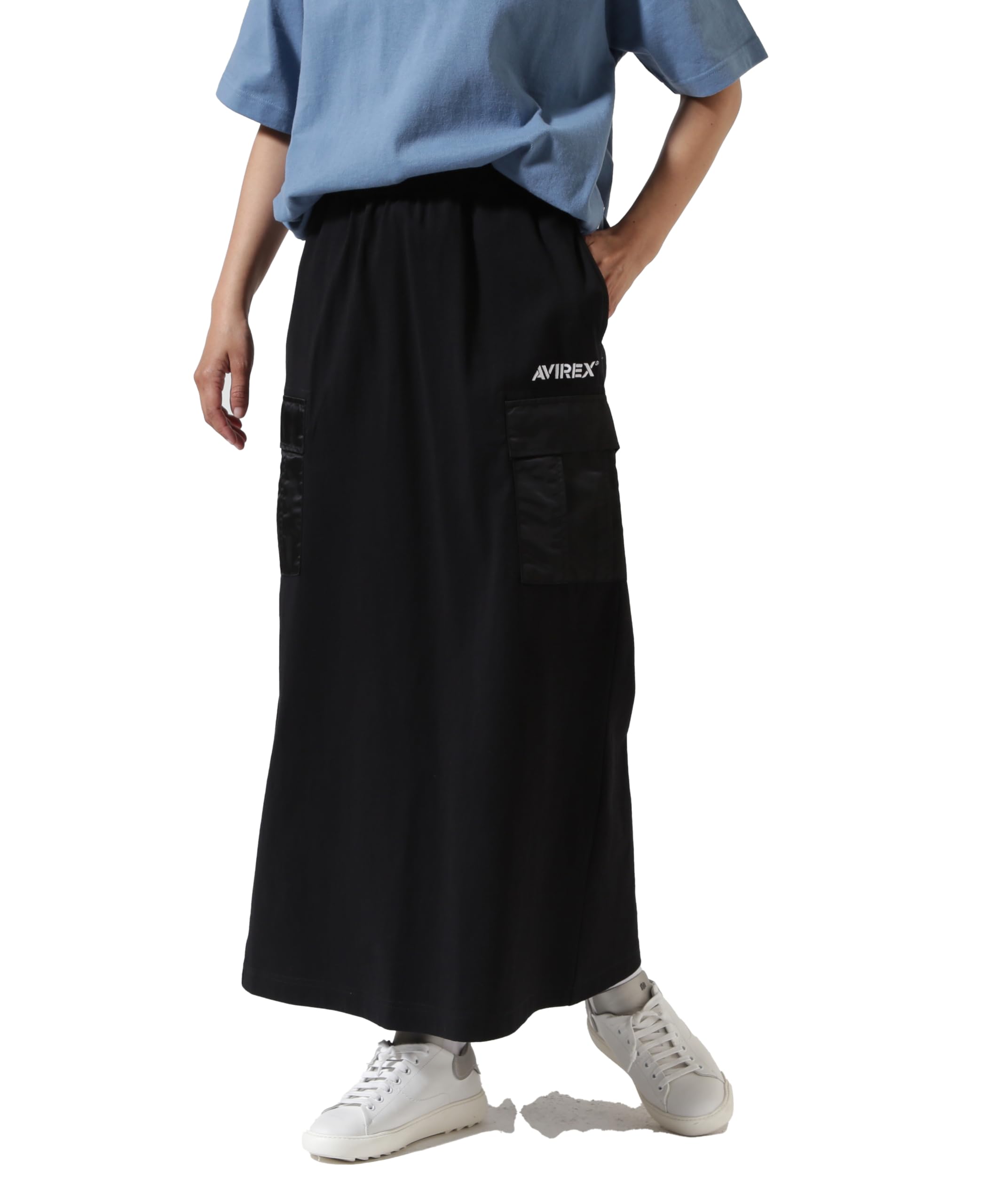 AVIREX JERSEY CARGO SKIRT F 010 black 783-5116608
