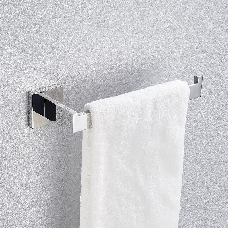 Set di Ferramenta per Bagno Cromato Gancio per Accappatoio Portasciugamani Barra Portaoggetti Scaffale Portarotolo Carta Igienica Portaspazzolino Accessori per Bagno