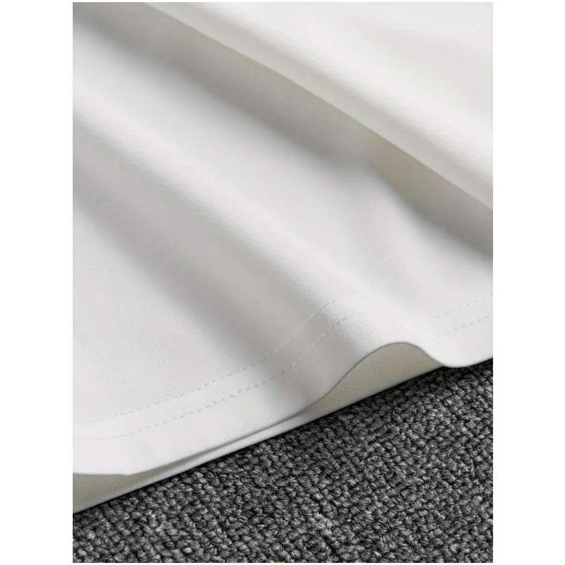 European Sizes Plus Size Men's Casual T-Shirt - Solid Color, Round Neck, Loose Fit