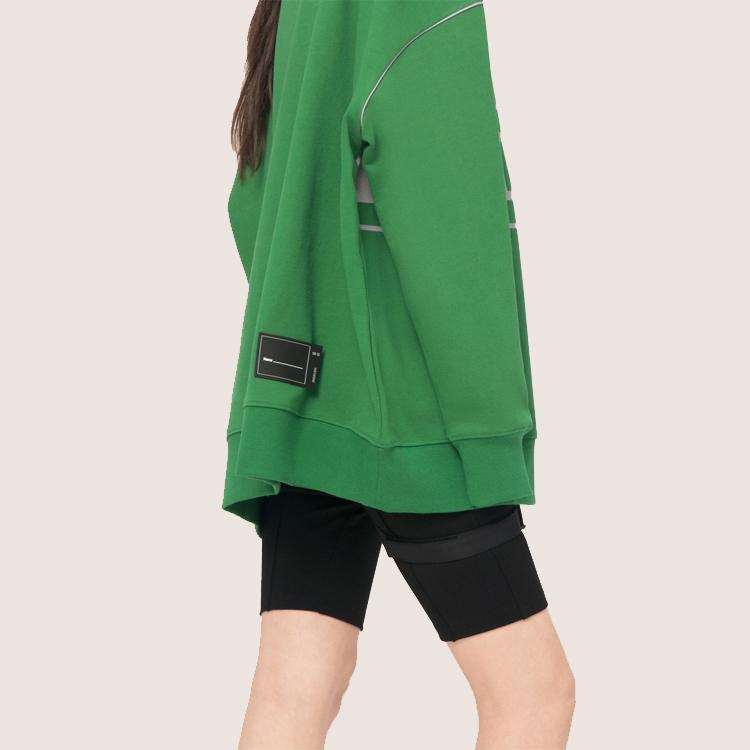 WE11DONE Reflective Logo Pullover Green Unisex Tops WD-SS5-19-048-GR