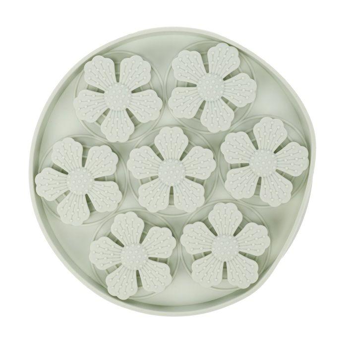 Tapis à lécher Fleur Rond 20 cm Vert