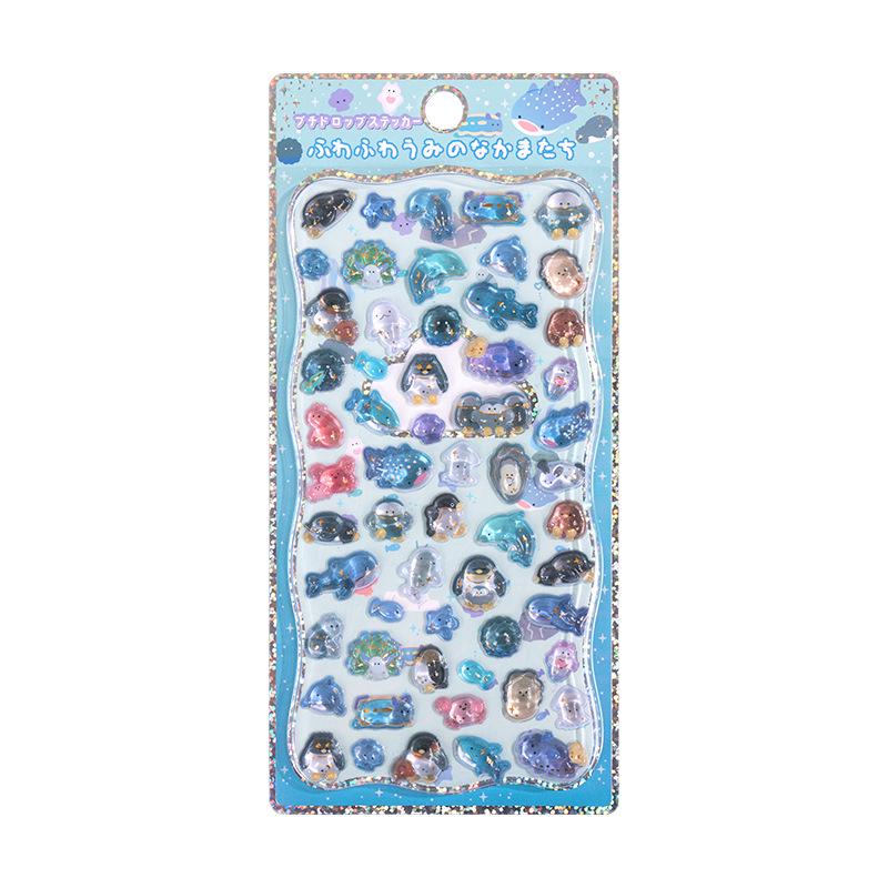 Popular 3D Animal Cartoon Crystal Stickers for Kids' Phone Cases