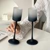 ZISIZ Vintage Frosted Black Champagne Glass