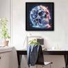 Diamond Painting Kit Colorful Cosmic Crystal Skull Pattern DIY Full Drill Canvas Art Relaxing Handmade Gift for Craft Lovers
