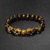 Color Changed Pi Xiu Bracelets Women Feng Shui Obsidian Wealth Pi Yao Bracelets Men 10mm Dragon Mantra Bead Bangle Lucky Jewelry