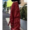 Spring Autumn Hipster Loose Casual Pockets Cargo Pants Women Solid Color Fashion All-match Wide Leg Trousers